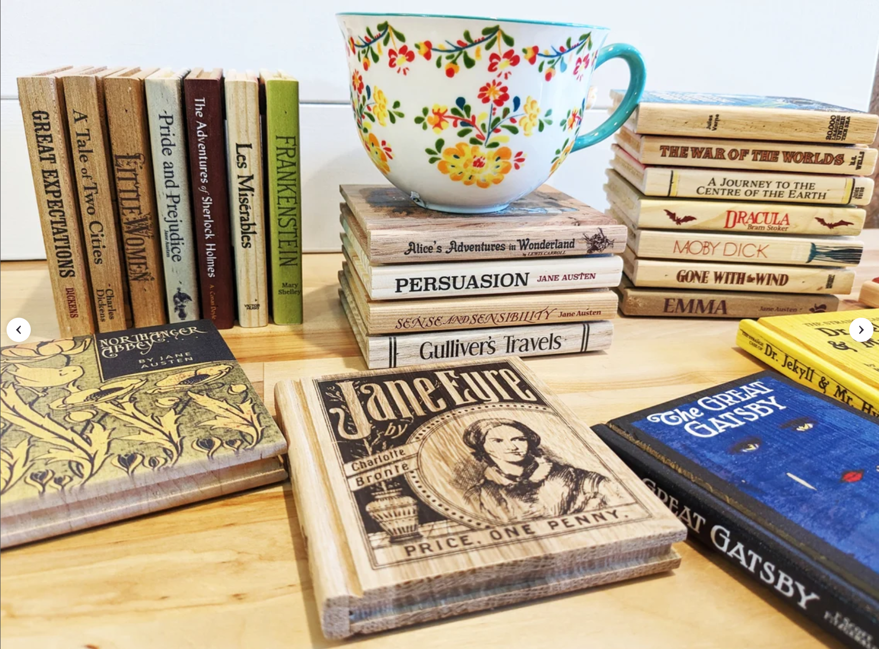 Classic Book Coaster Set