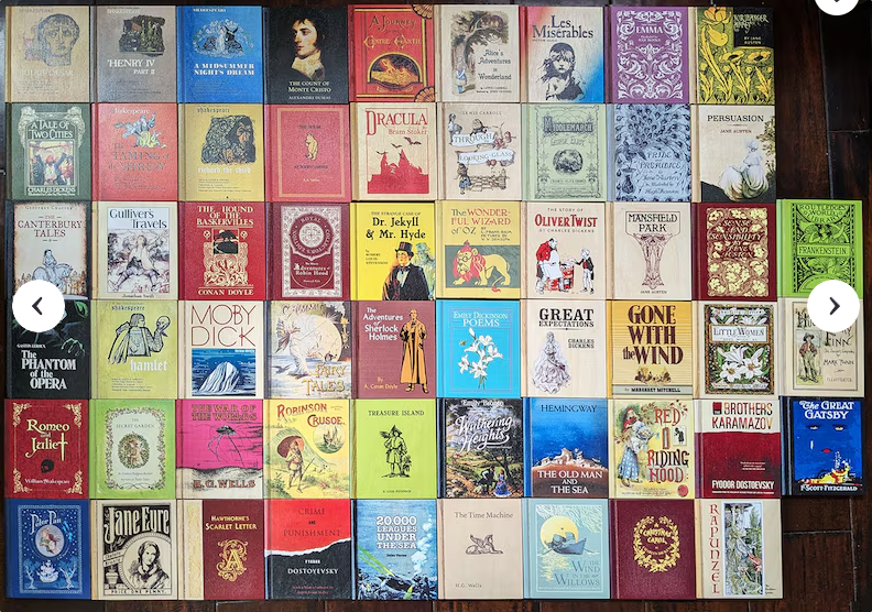 Classic Book Coaster Set